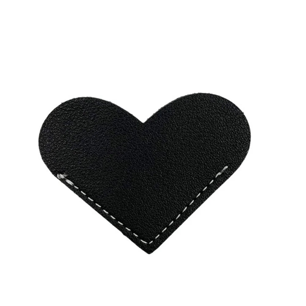 PU Leather Heart Bookmark Creative Book Corner Protective Cover Bookworm Present for Book Lover GDeals