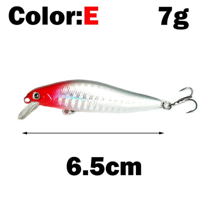 OUTKIT 1pcs Umpan Pancing Ikan Kecil 7g10g Umpan Tiruan Tenggelam Mata 3D Penggoyang Plastik Menangani Sistem Magnet Casting Jauh Pesca 