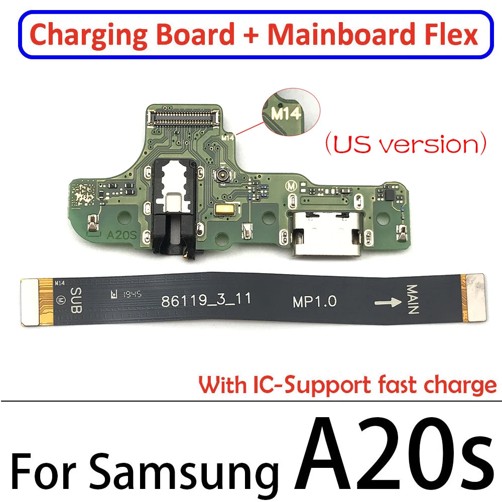 Penyambung Papan Dok Port Pengecas USB BARU Papan Utama Kabel Fleksibel untuk Samsung A10S A20S A30S A21S A31 A41 A51 A71 