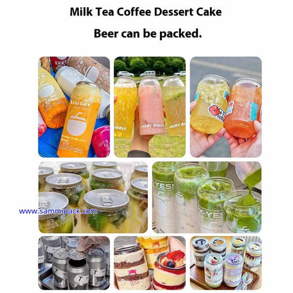 Semi Automatic Plastic Can Seamer Machine Beer Can Lid Seamer Machine Tin Can Pressure Sealing Machine for Soda Bubble Tea