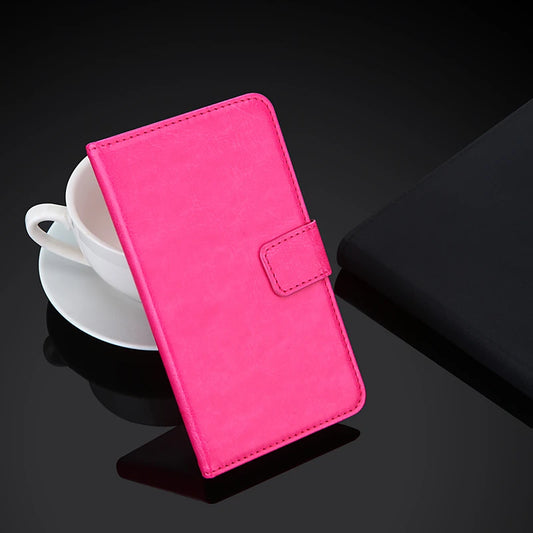 Sarung Dompet Mewah untuk Philips Xenium S266 PU Kulit Penutup Balik Retro Tali Sarung Fesyen Magnet 