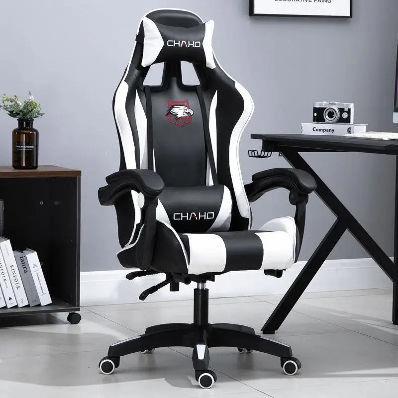 WCG Gaming Chair Computer Chair High-quality Gaming Chair Leather Internet LOL Internet Cafe Racing Chair Office Chair Gamer New