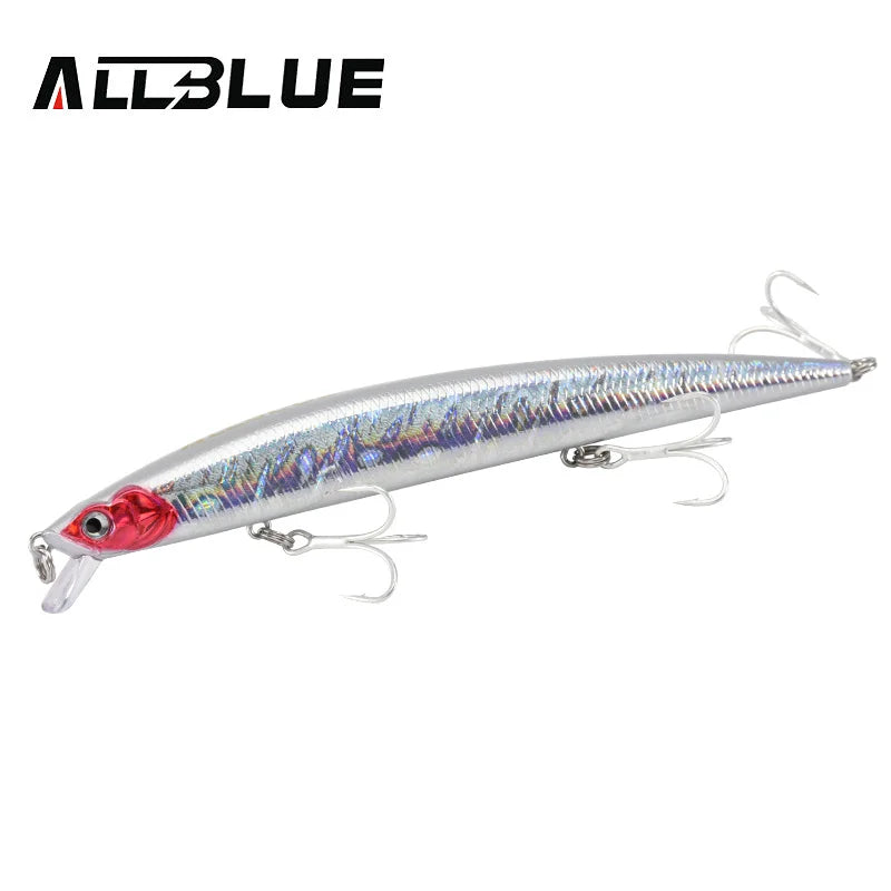 ALLBLUE SPRINT 145S Sinking Minnow Longcast Jerkbait Fishing Lure 145mm 22G Off Shore Saltwater Sea Bass Artificial Bait Tackle