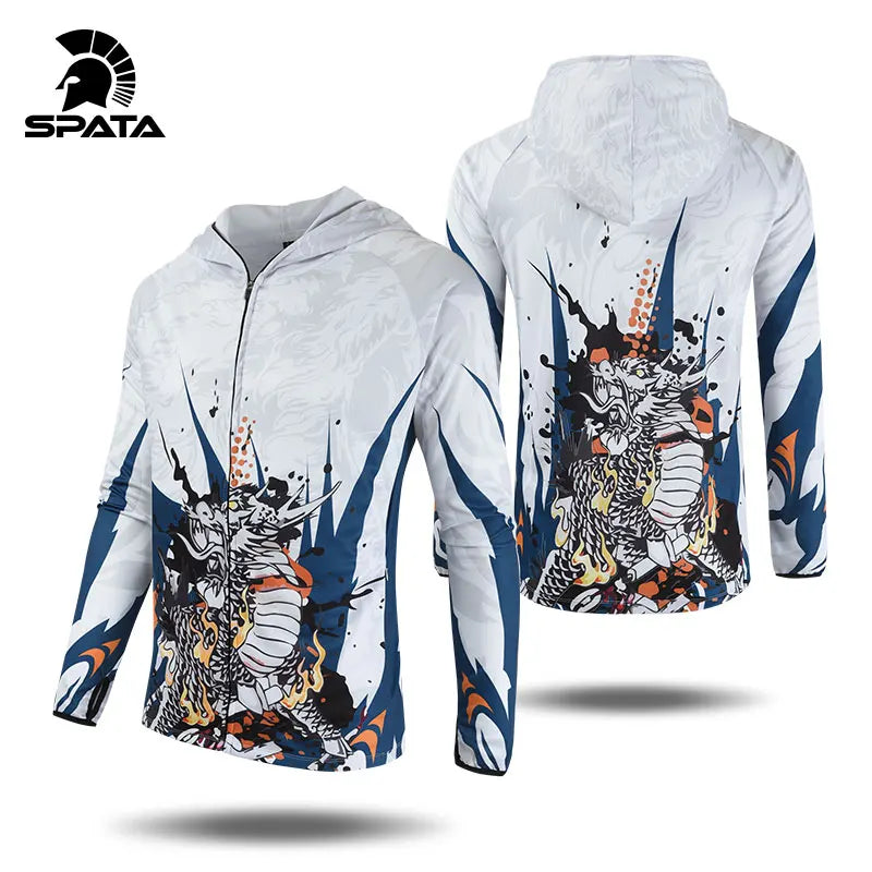 2024 SPATA Fishing Clothes Anti UV Sun Protection Summer Fishing Hoodies Long Sleeve Jerseys Breathable Quick Dry Fishing Shirts