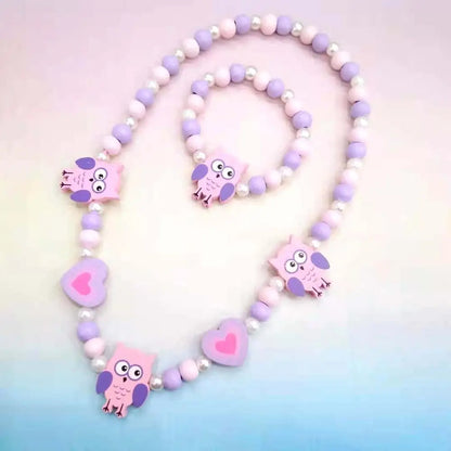 Cute Animal Flower Cartoon Flower Children's sweater necklace bracelet for children gift cp2585