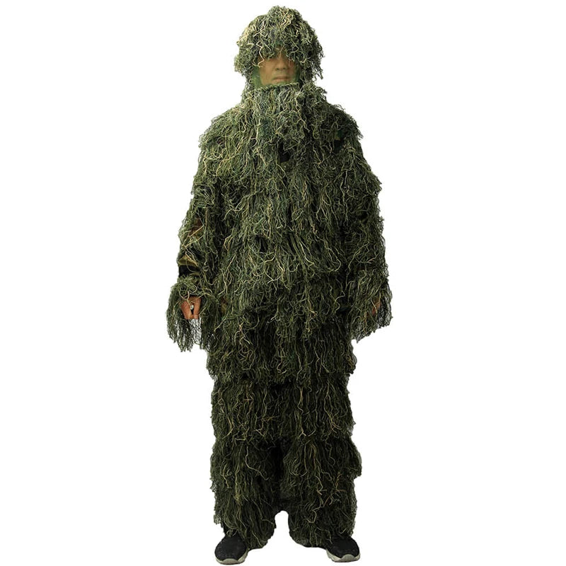 Sut Ghillie Memburu Penyamaran, Pakaian Memburu Rahsia, Sut Sniper, Jubah Halimunan, Pakaian Seragam Airsoft 