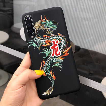 Untuk Xiaomi Mi 9 Lite Kes Naga Painted Bumper Silicone Soft Cover Phone For Funda Xiomi Xiaomi Mi 9 Mi9 Lite 9 SE Cases 