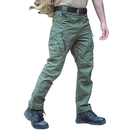 TACVASEN Zipper Pockets Pants Safari Clothing Men‘s Outdoor Cargo Pants Hiking Combat Trousers Ripstops Work Pants Field Male