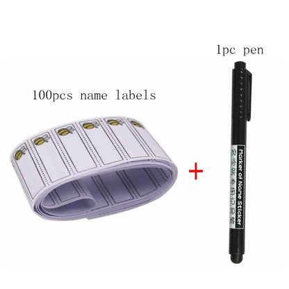 100Pcs Washable Iron on Name Labels Bee Pattern Labels For Clothes Garment Tags Clothing Label for Child DIY Sewing Accessories