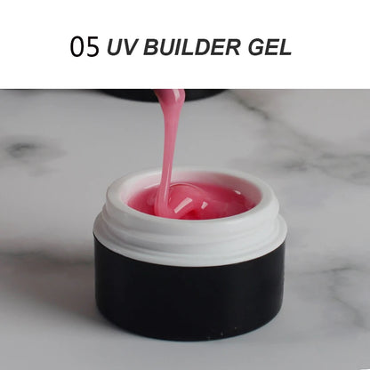 Jualan Panas 15ML Tiada Aliran Tidak Sakit Tanpa Panas Tanpa Bau Led UV Keras Model Builder Pengilat Gel Vernis Untuk Sambungan Kuku Salun Kecantikan 