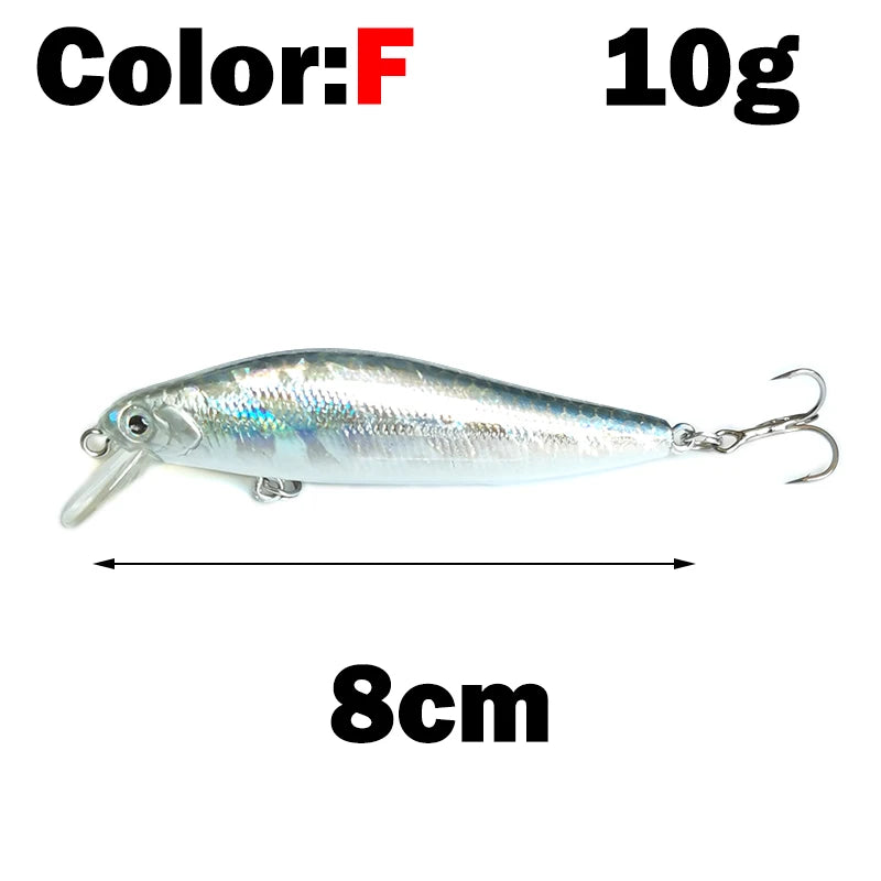 OUTKIT 1pcs Umpan Pancing Ikan Kecil 7g10g Umpan Tiruan Tenggelam Mata 3D Penggoyang Plastik Menangani Sistem Magnet Casting Jauh Pesca 