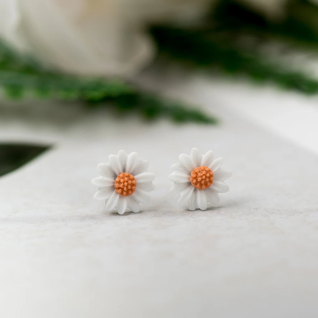 Bunga Daisy Multicolor Anting-anting Stud Seramik Hadiah Fesyen Barang Kemas Kancing Telinga Borong Untuk Wanita Gadis #LY133 