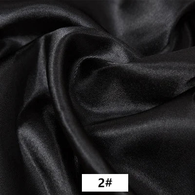 Imitated Silk Satin Fabric By the Yard Lining Cloth Material for Sewing Dress,Curtain,Solid Black White Blue Gold Green