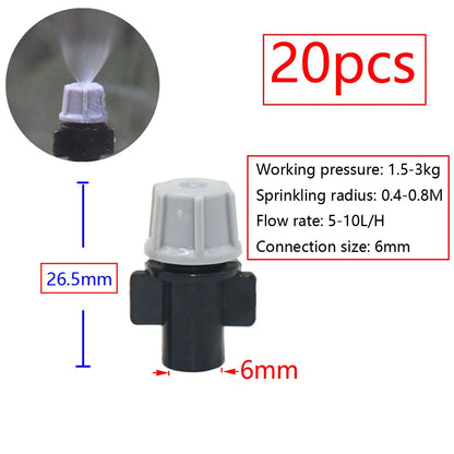 Penyiram Taman Pemercik Muncung Kabut Penitis Titisan Pengairan Taman Rumah Hijau Pemancar Kabus Boleh Laras Semburan Mikro Pancang 