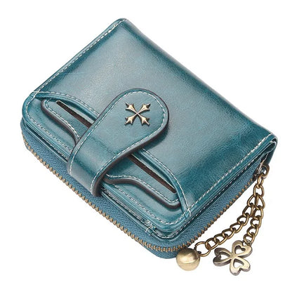 Women Wallets and Purses PU Leather Money Bag Female Short Hasp Purse Small Coin Card Holders Blue Red Clutch New Women Wallet