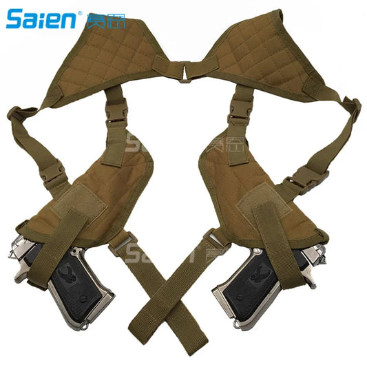 Tactical Universal Double Draw Shoulder Holster For Pistol Handgun Gun Adjustable Elastic Band For Women Men