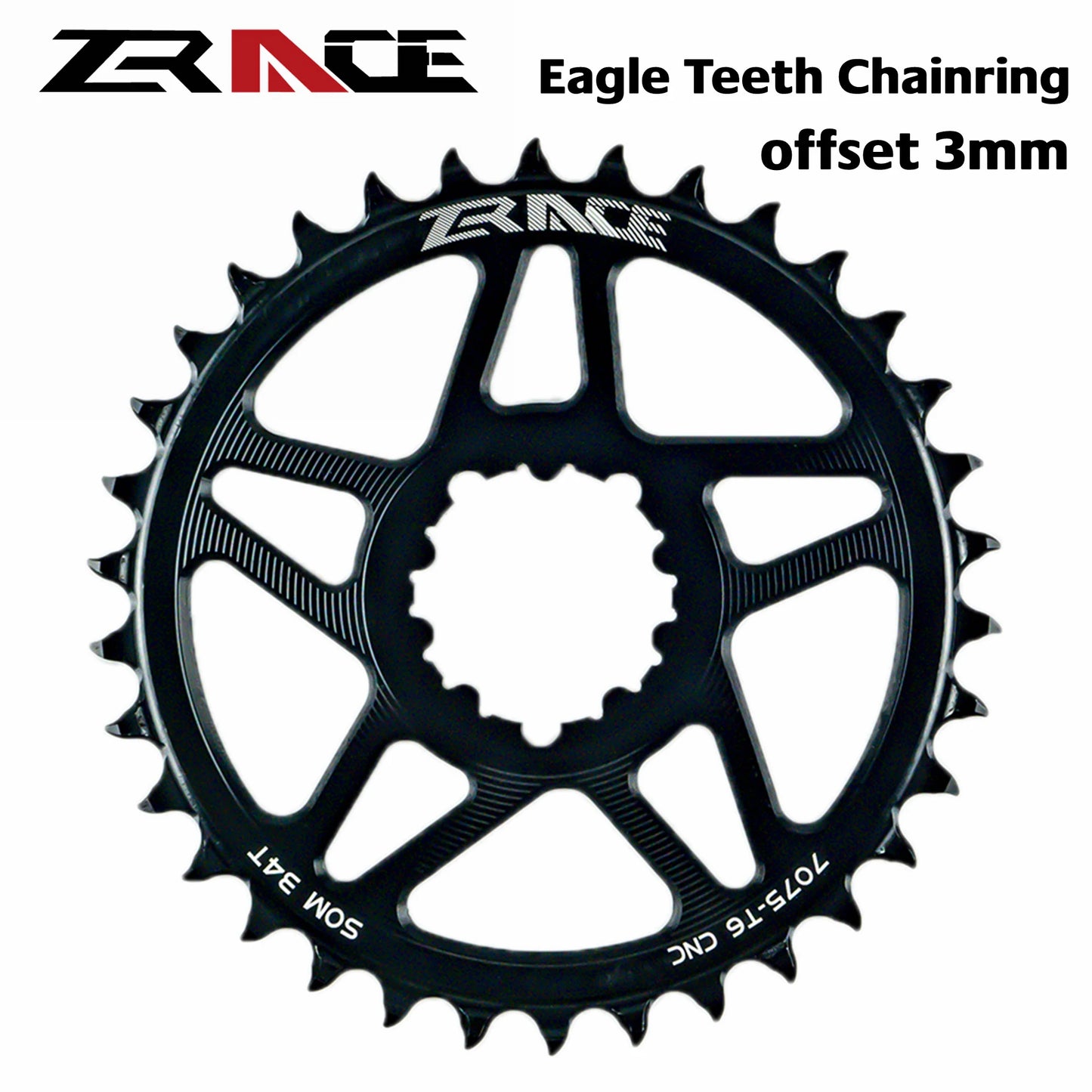 ZRACE 10s 11s 12s Chainrings, Gigi helang 7075AL CNC, offset 3mm, MTB Chainwheels, untuk GXP Direct Mount Crank, Eagle serasi 