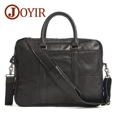 JOYIR Genuine Leather Business Bag15.6" Laptop Tote Briefcases Office Messenger Crossbody Bags Shoulder Handbags for Documents