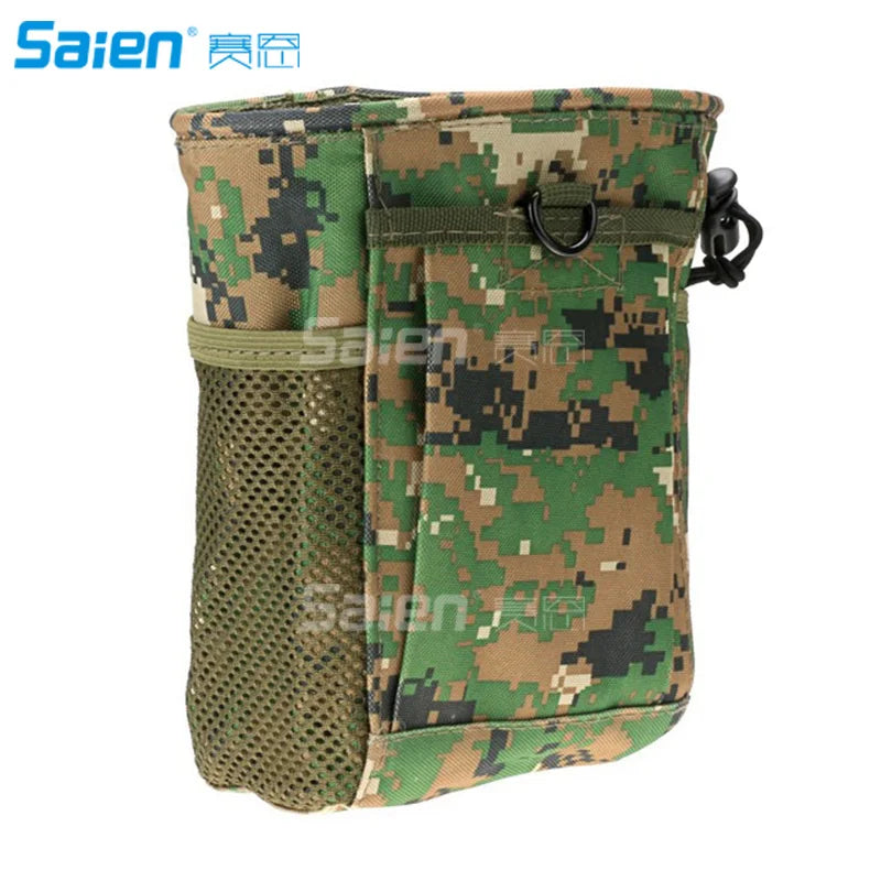 Small Molle Belt Tactical Magazine Dump Drop Reloader Pouch Bag W/ Mesh