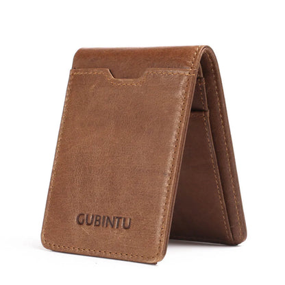 2022 Men Wallets Name Engraving Thin Genuine Leather Card Holder Slim Brand Men Purse Business High Quality Men Wallets