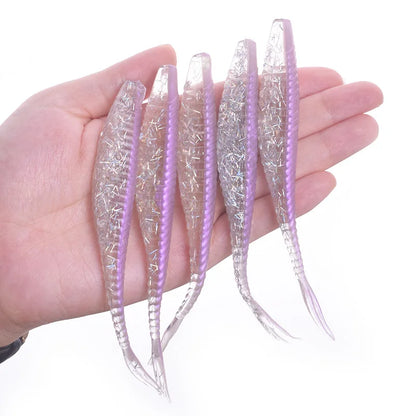 5pcs/lot Floating water Soft Lures 120mm 7g Fishing Vibro Fat Fork tail Fishing Lures Tackle Iscas Jig Wobblers Bream Bait