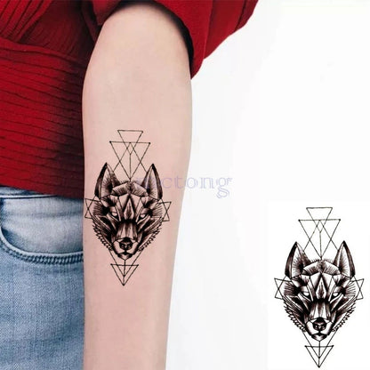 Pelekat Tato Sementara Kalis Air Tato Huruf Segitiga Rama-Rama Tatuajes Tangan Tatouage Body Flash FakeTattoo Sticker Taty 