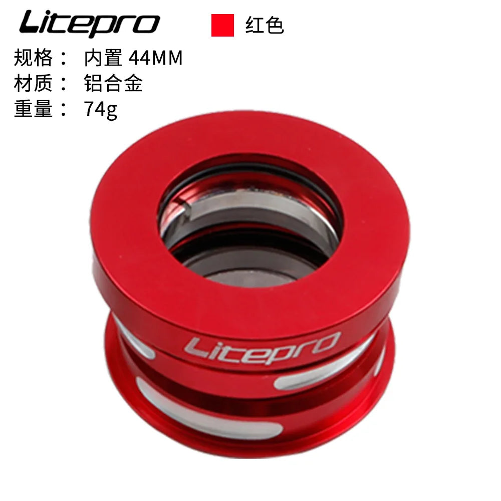 Litepro 自行车耳机 44MM 适用于 Fnhon Ynhon BYA412 P18 P8 耳机内置铝合金折叠车密封轴承