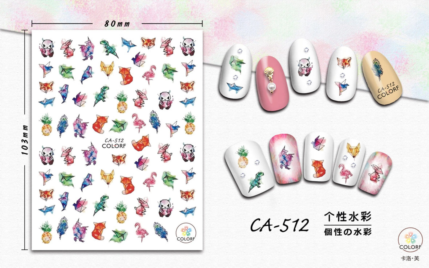 Terbaru CA-473 gaya retro 3d nail art sticker nail decal stamping eksport jepun reka bentuk rhinestones hiasan