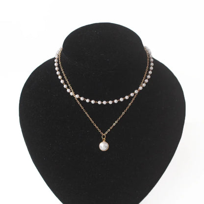 Imitation Pearl Choker Fairy Women Necklaces Korean Fashion Pearl Pendants Collar Trend Neck Jewelry Party Neck Decoration