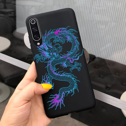 Untuk Xiaomi Mi 9 Lite Kes Naga Painted Bumper Silicone Soft Cover Phone For Funda Xiomi Xiaomi Mi 9 Mi9 Lite 9 SE Cases 