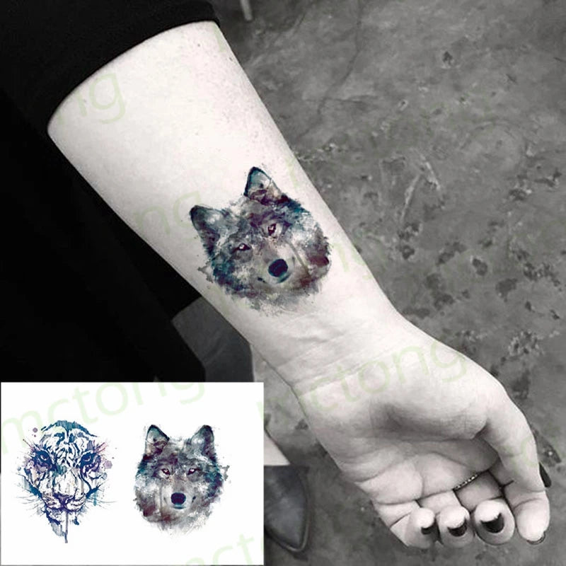 Pelekat Tato Sementara Kalis Air Tato Huruf Segitiga Rama-Rama Tatuajes Tangan Tatouage Body Flash FakeTattoo Sticker Taty 