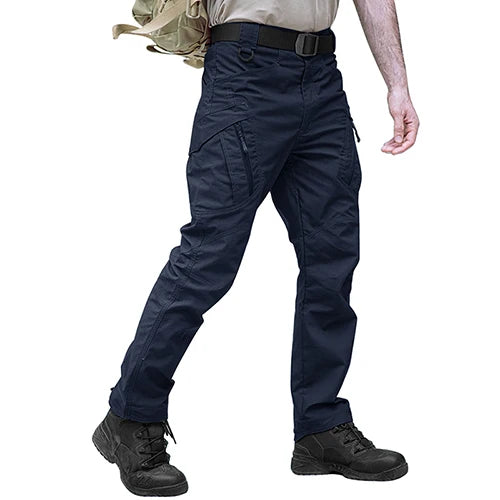 TACVASEN Zipper Pockets Pants Safari Clothing Men‘s Outdoor Cargo Pants Hiking Combat Trousers Ripstops Work Pants Field Male