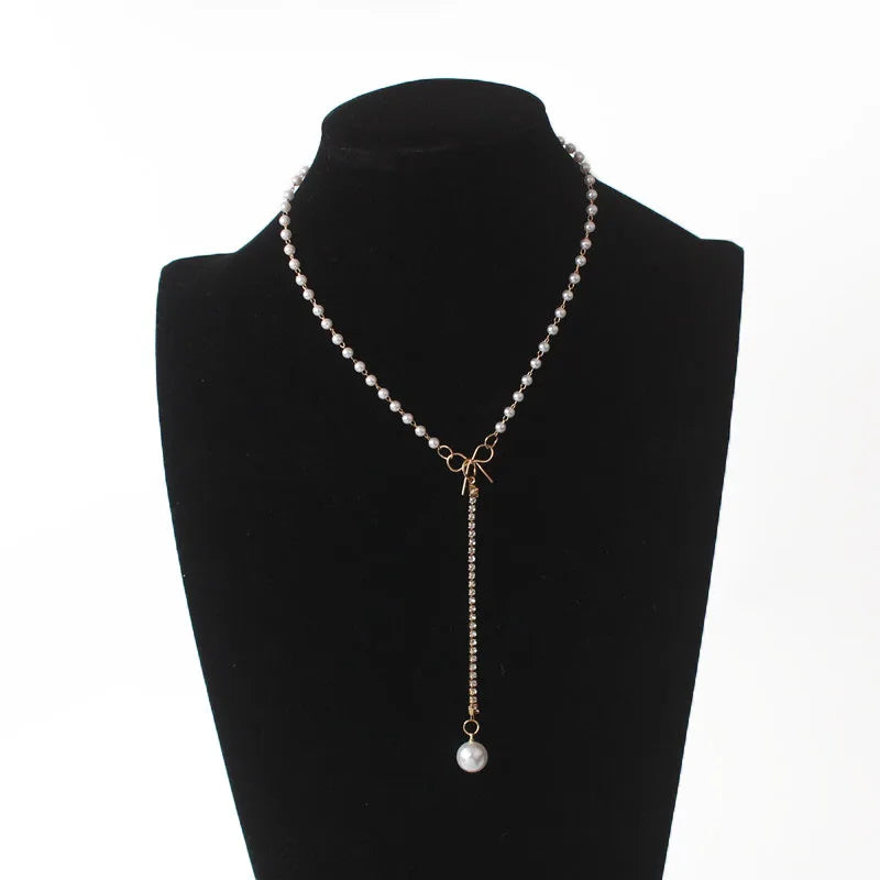 Imitation Pearl Choker Fairy Women Necklaces Korean Fashion Pearl Pendants Collar Trend Neck Jewelry Party Neck Decoration