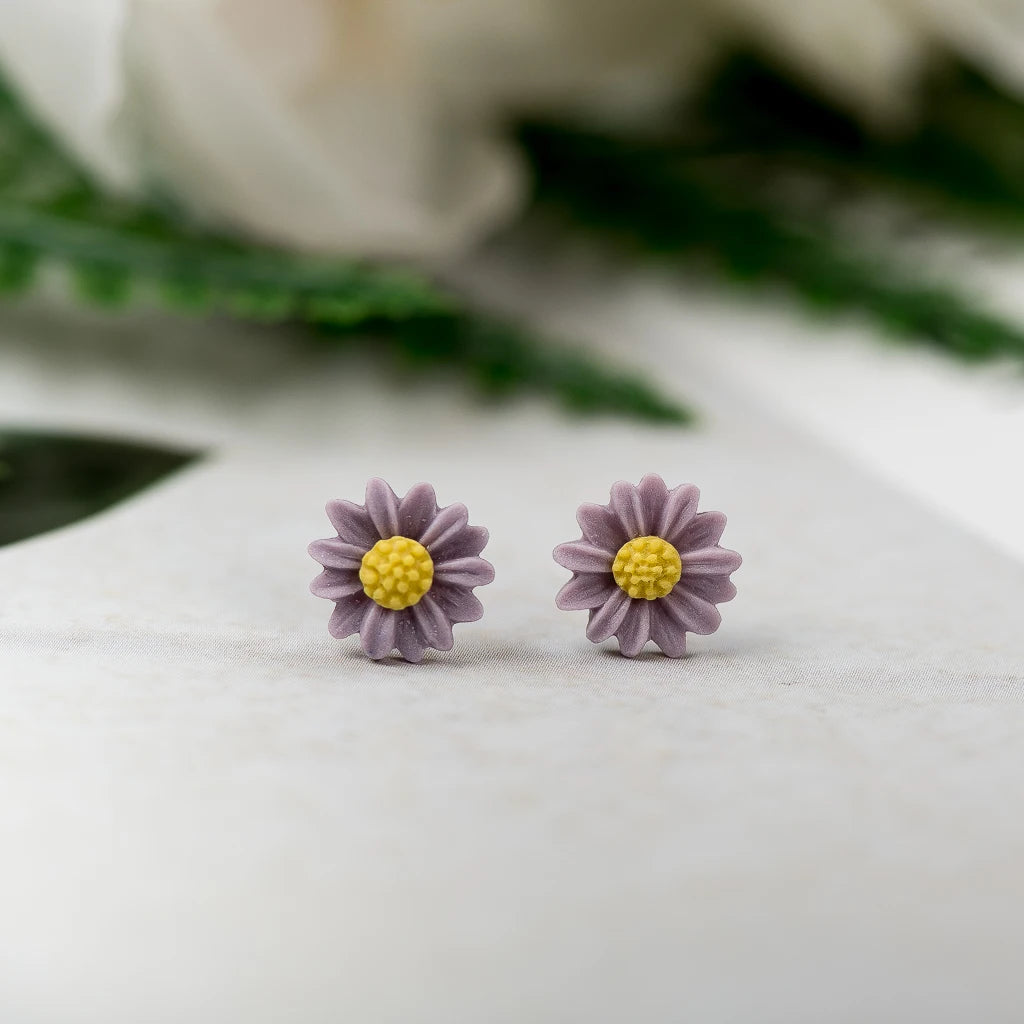 Bunga Daisy Multicolor Anting-anting Stud Seramik Hadiah Fesyen Barang Kemas Kancing Telinga Borong Untuk Wanita Gadis #LY133 