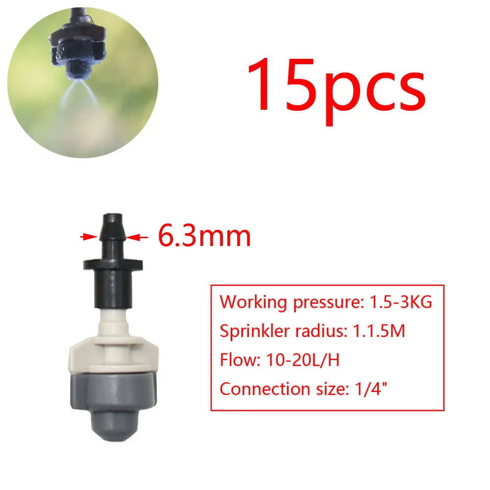 Penyiram Taman Pemercik Muncung Kabut Penitis Titisan Pengairan Taman Rumah Hijau Pemancar Kabus Boleh Laras Semburan Mikro Pancang 