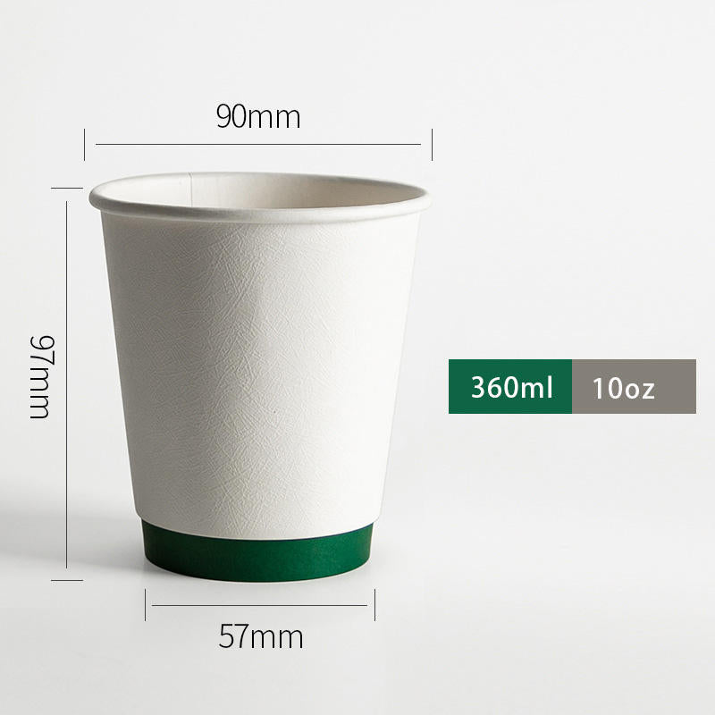 Disposable Custom 16oz 12oz 8oz Printed Paper Cups with Logo Lids for Hot and Cold Drinks Double Wall Paper Coffee and Tea Cups