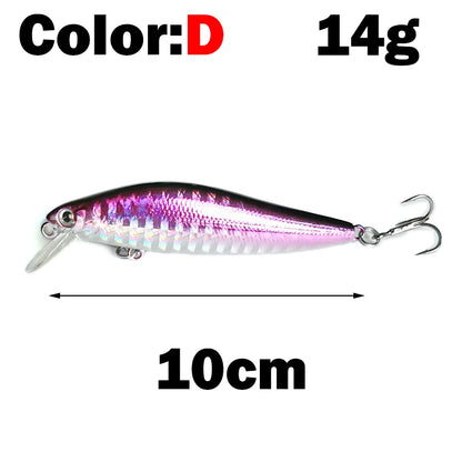 OUTKIT 1pcs Umpan Pancing Ikan Kecil 7g10g Umpan Tiruan Tenggelam Mata 3D Penggoyang Plastik Menangani Sistem Magnet Casting Jauh Pesca 