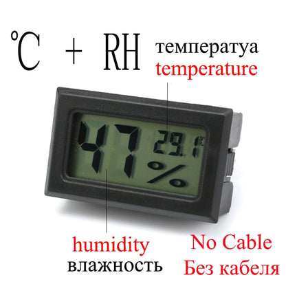 Meter Higrometer Termometer Digital Tinggi dengan Tepat Untuk Aksesori Tangki Akuarium Terarium Reptilia Kelembapan Suhu 