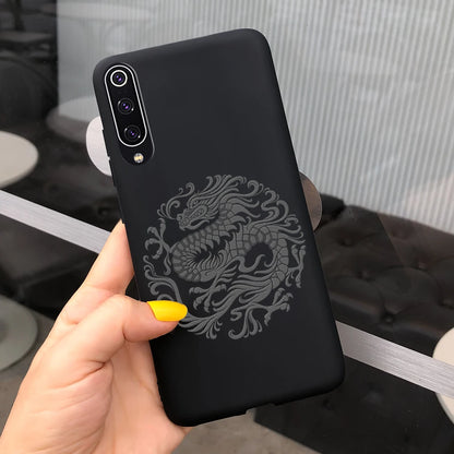 Untuk Xiaomi Mi 9 Lite Kes Naga Painted Bumper Silicone Soft Cover Phone For Funda Xiomi Xiaomi Mi 9 Mi9 Lite 9 SE Cases 