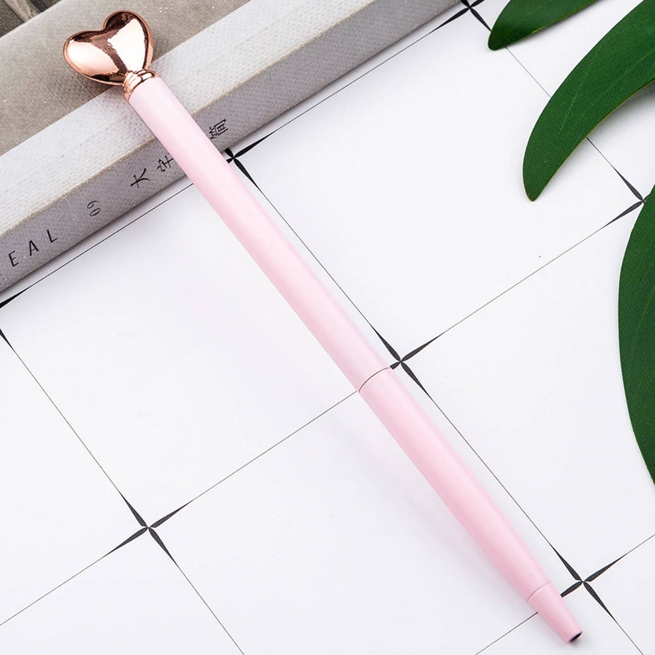 Ellen Brook 1PCS Creative Multicolor Ballpoint Pen Perniagaan Jantung Logam Pen Pejabat Alat Tulis Sekolah Bekalan Pejabat 