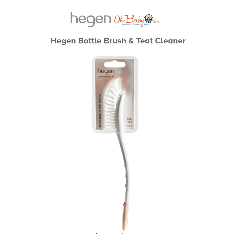 Hegen Bottle Brush & Teat Cleaner | Ergonomic Design, Gentle Cleaning | Untuk Semua Botol Bayi