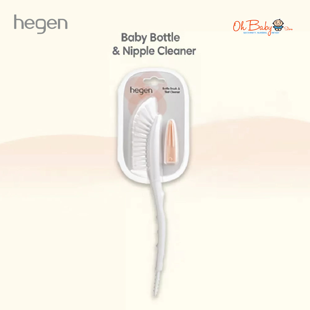 Hegen Bottle Brush & Teat Cleaner | Ergonomic Design, Gentle Cleaning | Untuk Semua Botol Bayi