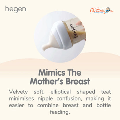 Hegen PCTO™ 150ml / 5oz Feeding Bottle PPSU | Slow Flow Teat (Newborn) | Twin Pack
