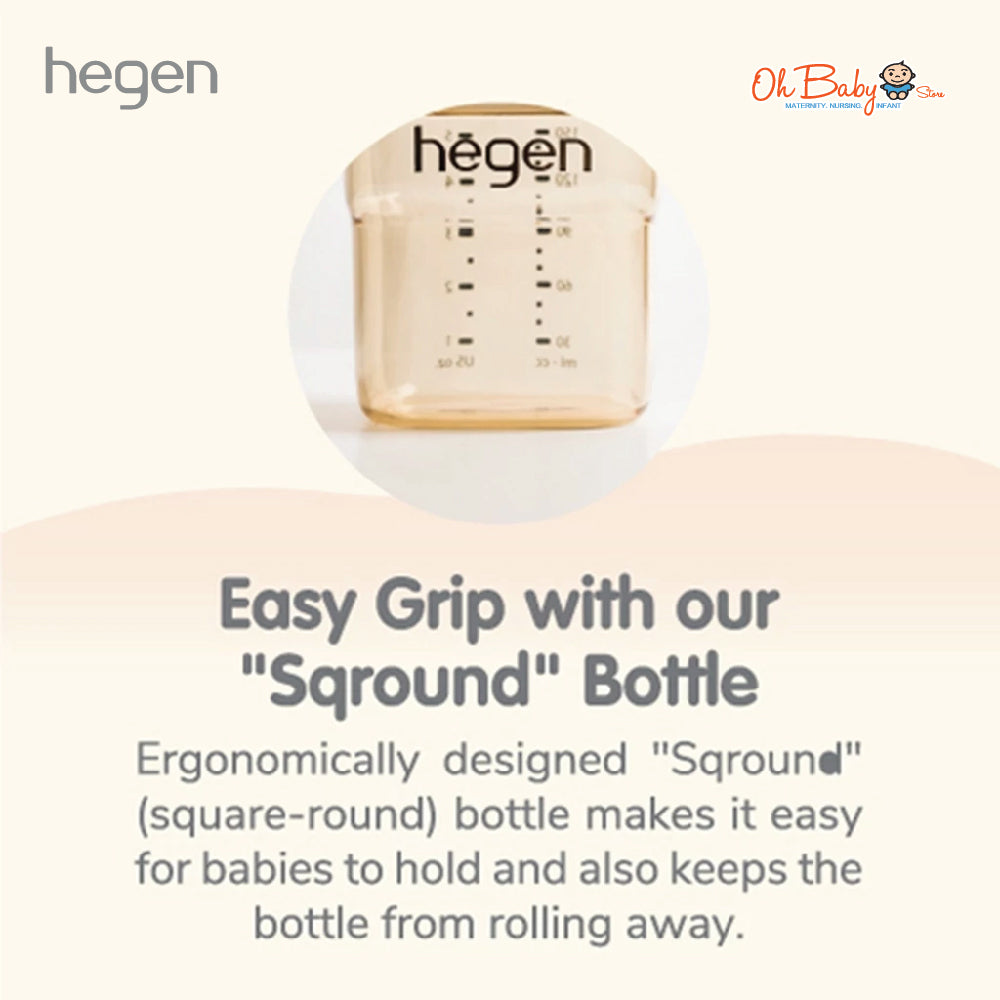 Hegen PCTO™ 150ml / 5oz Feeding Bottle PPSU | Slow Flow Teat (Newborn) | Twin Pack