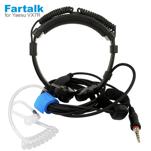 Telescopic Throat Mic Headset With Finger PTT For Yaesu Vertex VX-6R VX-7R VX6R VX7R FT-270 FT-270R VX-127 VX-170 Walkie Talkie