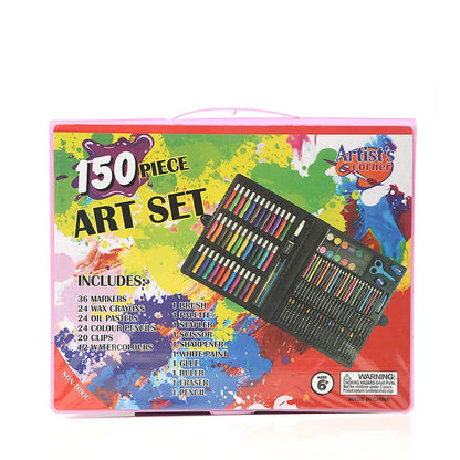 150 Pcs Art Supplies for Kids Colors Crayon with Portable Art Box for Drawing Painting and More Birthday Gift NEW 2022