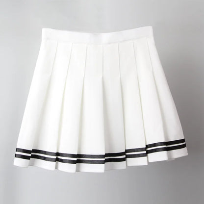 Vintage Korean Style Patchwork Skirt Harajuku JK Black Pleated Skirts Gothic Streetwear High Waist Mini Skirt Women Punk Skirt