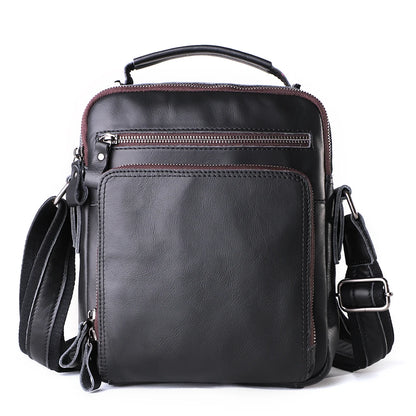 JOYIR New Genuine Leather Men Vintage Handbags Small Flap Men's Shoulder Bag Casual Office Messenger Bags Fashion Crossbody Bag
