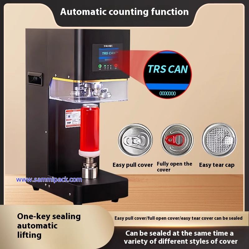 Semi Automatic Plastic Can Seamer Machine Beer Can Lid Seamer Machine Tin Can Pressure Sealing Machine for Soda Bubble Tea