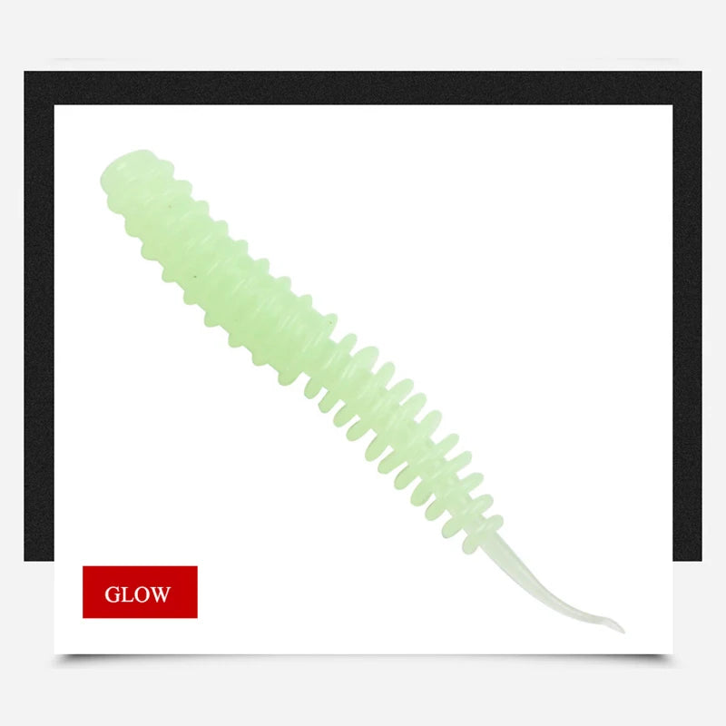 10 件/批 软夹具钓鱼诱饵硅胶游泳诱饵鲈鱼饵 60 毫米 1.3 克钓鱼仿真软长尾鱼诱饵